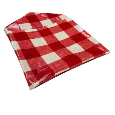 Red and White Large Gingham Oilcloth Peg Bag