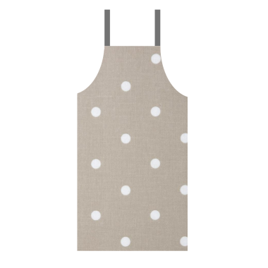 Dotty Taupe Polka Dot Oilcloth Wipe Clean Apron