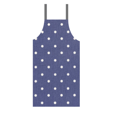 Dotty Denim Polka Dot Oilcloth Wipe Clean Apron