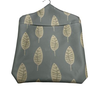 Duck Egg Large Leaves Oilcloth Peg Bag