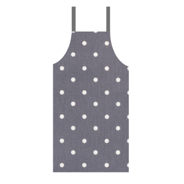 Dotty Smoke Grey Polka Dot Oilcloth Wipe Clean Apron