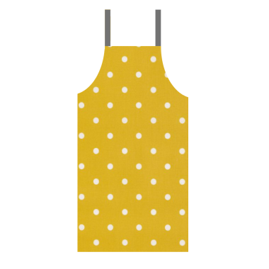 Dotty Mustard Yellow Polka Dot Oilcloth Wipe Clean Apron