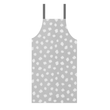 Light Grey Popcorn Oilcloth Wipe Clean Apron