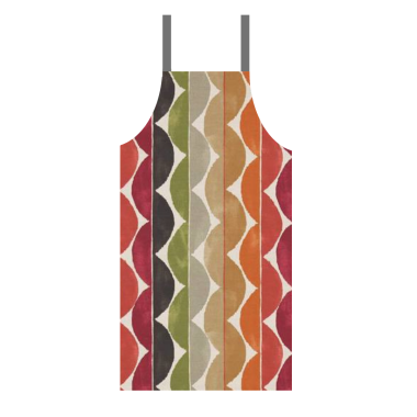 Yoki Teracotta/ Moss/ Amber Scion Oilcloth Wipe Clean Apron