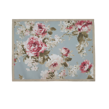 English Rose Grey Water Repellent Set of 4/6 or 8 Placemats