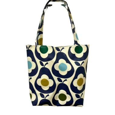 Orla Kiely Slight Second Blue Pears Lined Tote Bag