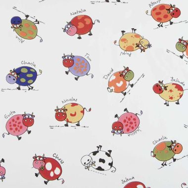 Multi-Colour Cows PVC Vinyl Wipe Clean Tablecloth