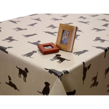 Taupe Labrador 20 Metre Roll Oilcloth Tablecloth