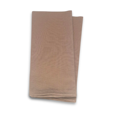 Plain Taupe 100% Fabric Napkin Set