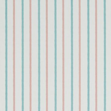 Red and White Stripe Cotton Fabric