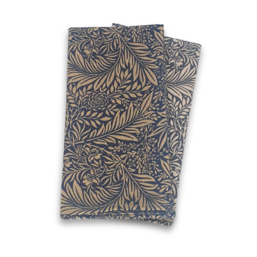 William Morris Larkspur Ebony 100% Fabric Napkin Set