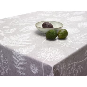 Chervil Dove Grey Wipe Clean Tablecloth 20 Metre Roll Oilcloth Tablecloth