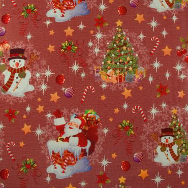 Xmas White and Silver Snowmen PVC Vinyl Tablecloth