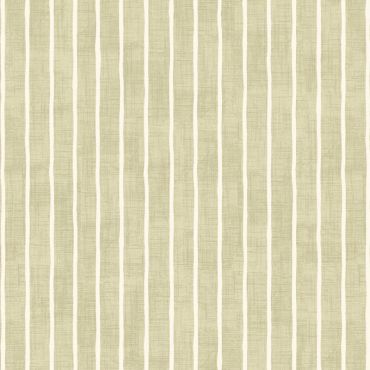 Willow Light Green and White Stripes 20 Metre Roll Oilcloth Tablecloth