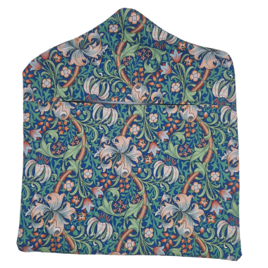 William Morris Golden Lily French Blue Outdoor Water Repellent Wipe Clean Peg Bag