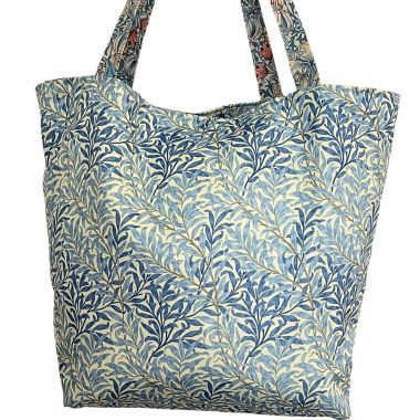 William Morris Willow Bough Blue Golden Lily Cornflower Reversible Beach/Tote Bag