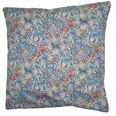 William Morris Golden Lily Cornflower Water Repellent Fabric Outdoor Cushion Cover