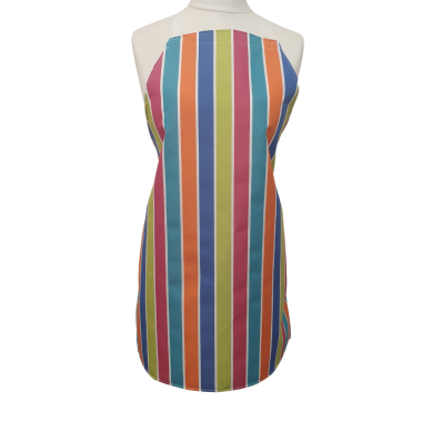 Vibrant Multi Stripe Apron Water Repellent Wipe Clean