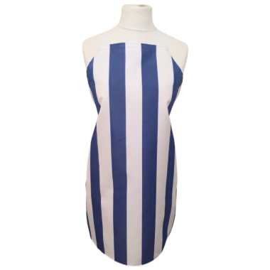 Blue and White Stripe Apron Water Repellent Wipe Clean