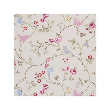 Grey Pink Blue Bird Trail 20 Metre Roll Oilcloth Tablecloth