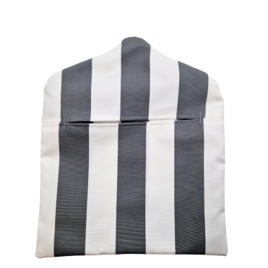 Grey & White Stripes Outdoor Water Repellent Wipe Clean Peg Bag