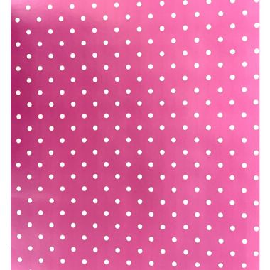 Small Dot Pink 20 Metre Roll PVC Vinyl Tablecloth Roll