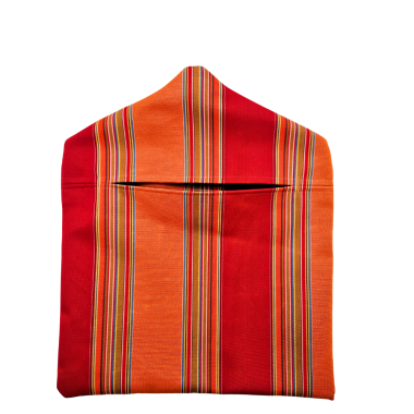 Burnt Orange & Red Stripe Outdoor Water Repellent Wipe Clean Peg Bag