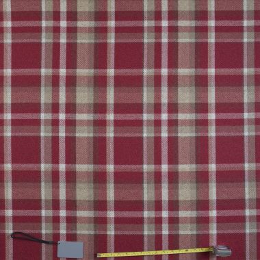 Skye Red Tartan Curtain and Upholstery Fabric