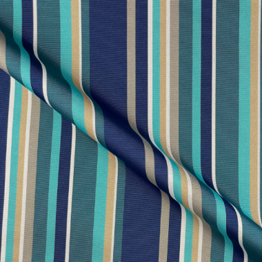 Outdoor Water Repellent Fabric Whitley Bay Blue Stripes Fabric