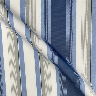Outdoor Water Repellent Fabric Woolacombe Sky Blue Stripes Fabric