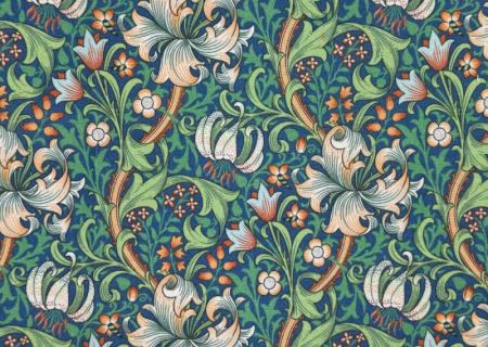 William Morris Golden Lily French Blue Outdoor Collection